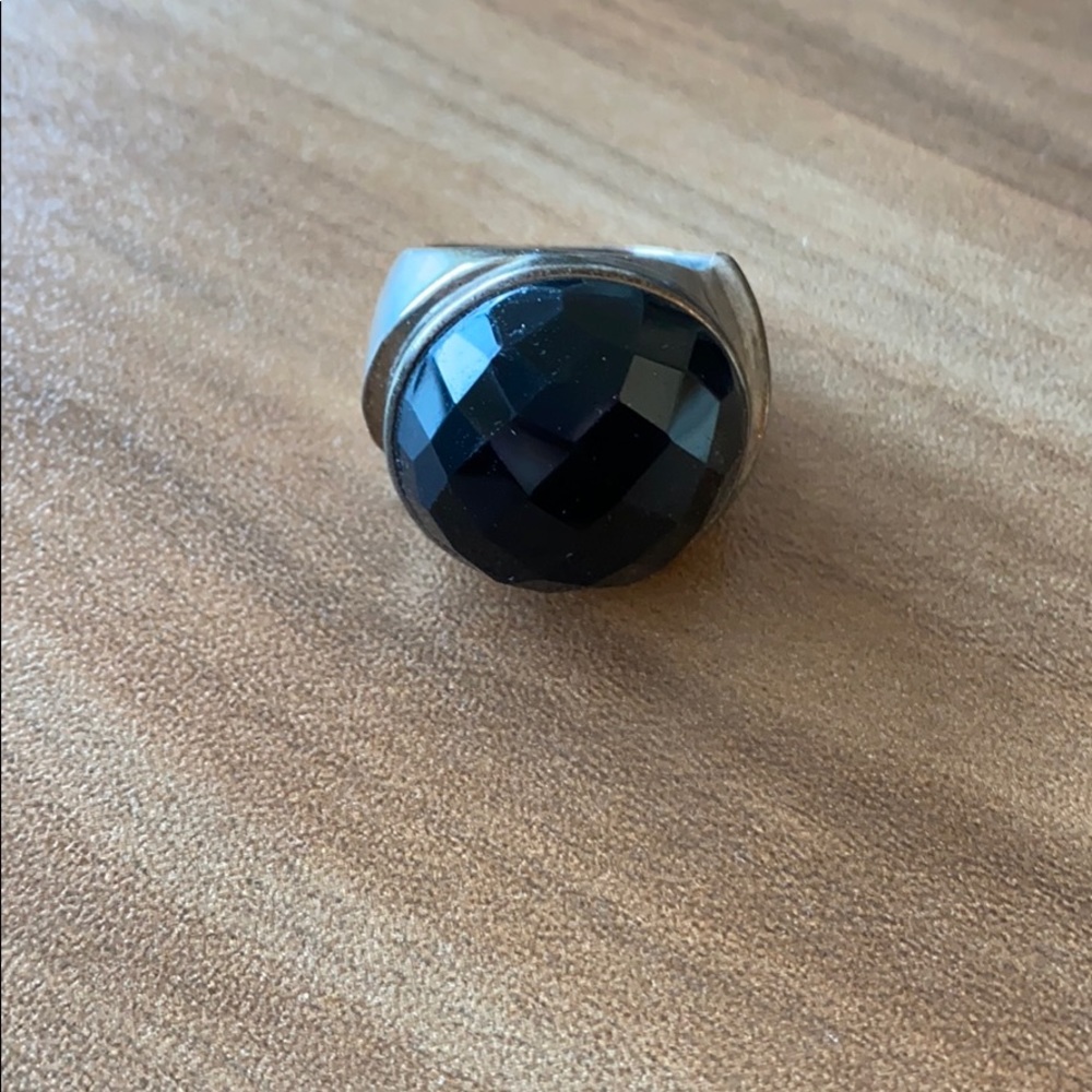Black onyx statement ring